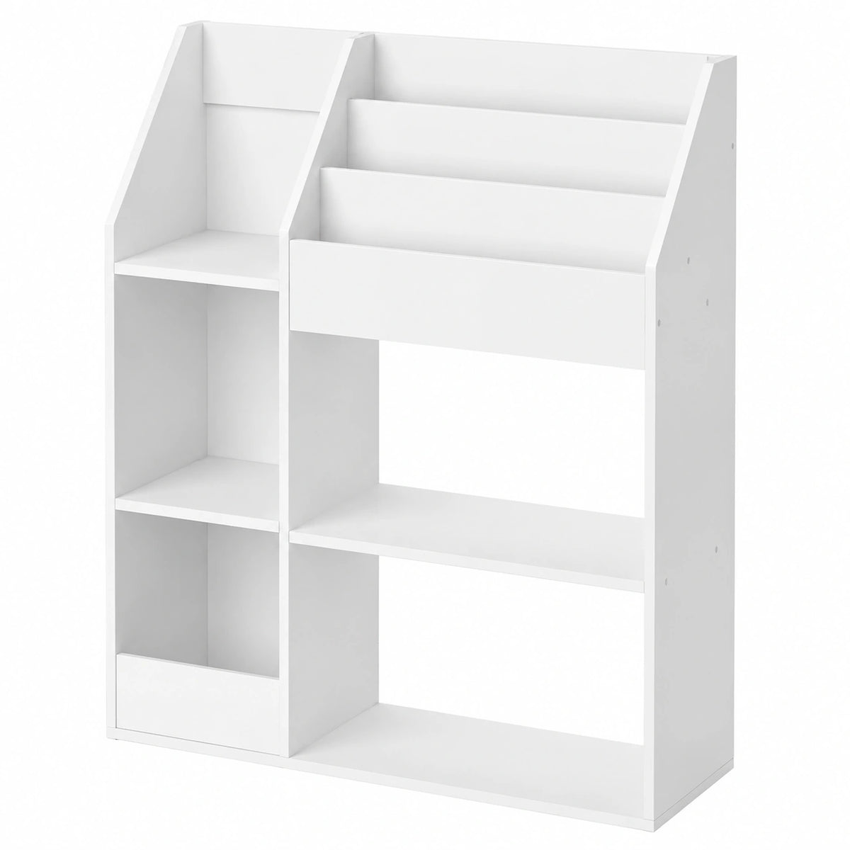 Scaffale per Bambini Luigi in Bianco, 100.4 x 114.2 cm, Senza Box Pieghevole, Modulare per Giocattoli e Libri