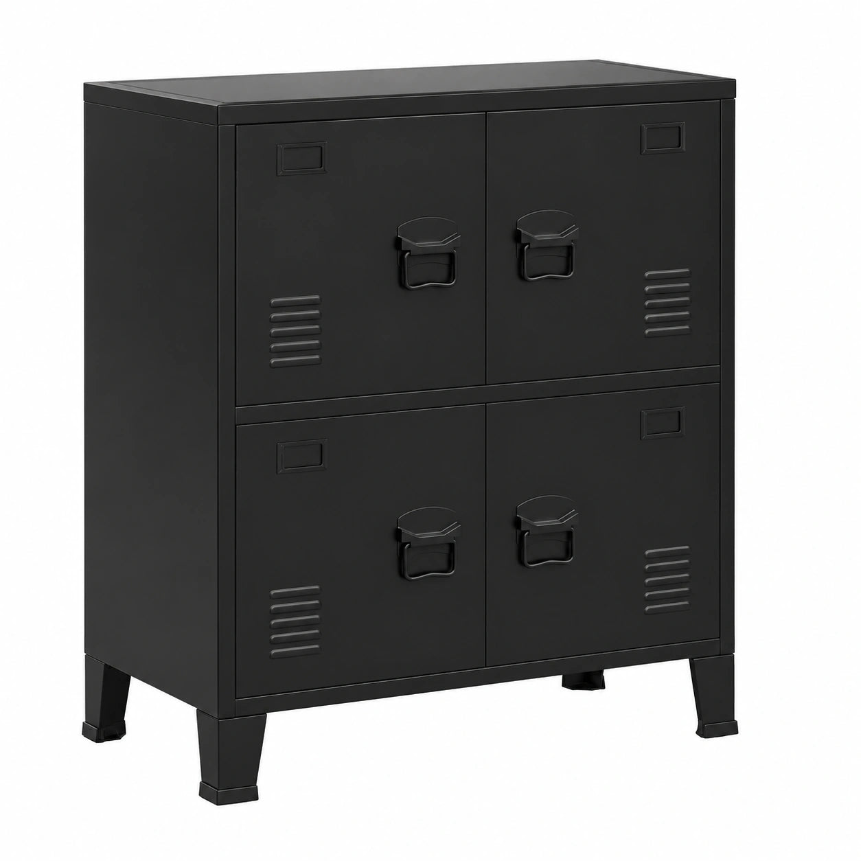 Armadio Archivio Industriale in Acciaio Nero 75x40x80 cm per Ufficio