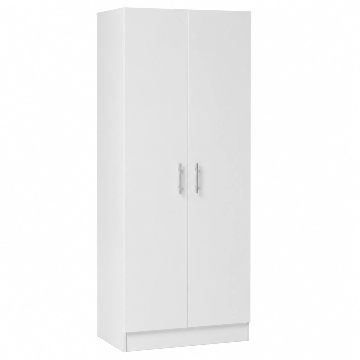 Armadio Indipendente da Cucina con Ripiani Regolabili, 2 Ante - Bianco 60x31,5x152,5 cm