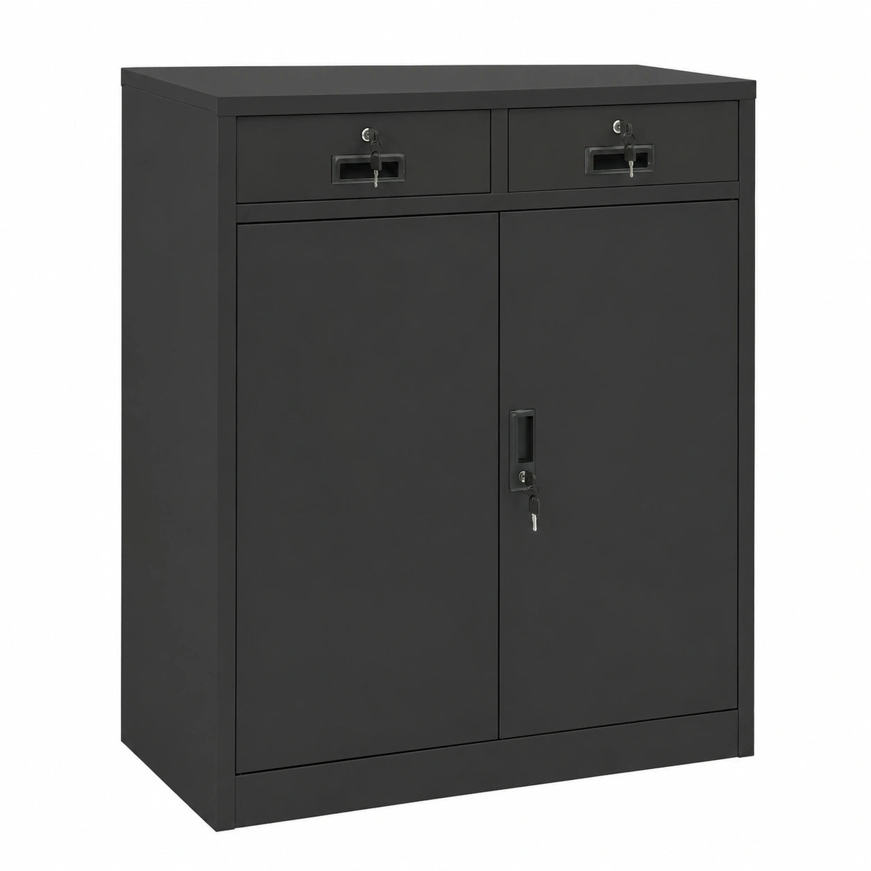 Armadio in Acciaio Antracite 90x40x102 cm per Ufficio e Archivio