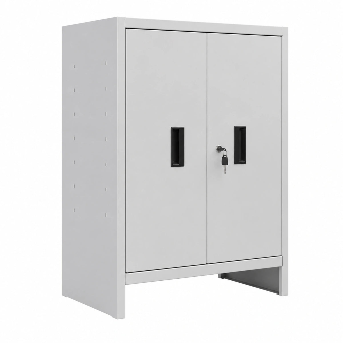 Credenza in Metallo a Doppia Anta con Serratura, Qualità Premium Made in Italy, per Archivio e Ufficio, 80x40x80 cm
