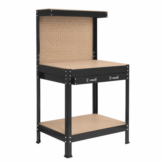 Tavolo da Lavoro 800x500x1400mm con Pannello Forato - Officina Professionale