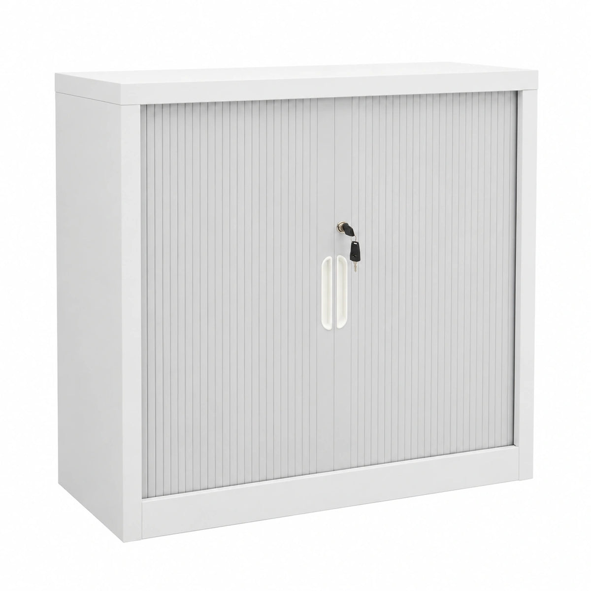 Armadio Ufficio in Acciaio con Ante Scorrevoli Grigie 90x40x90 cm