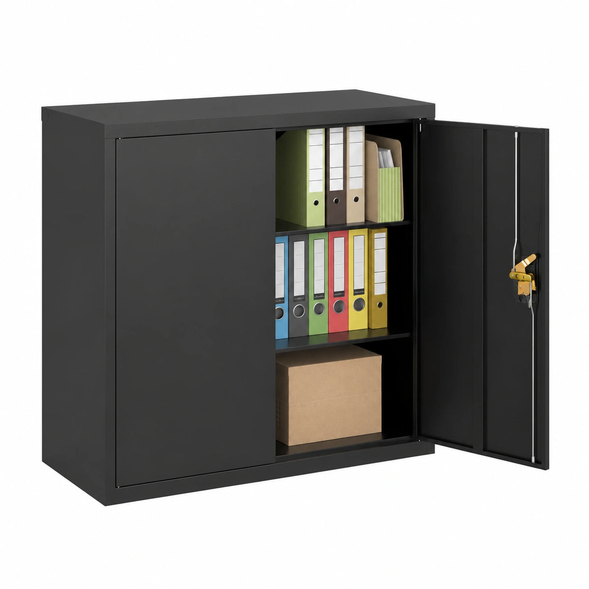 Armadio Archivio Ufficio Antracite in Acciaio 90x40x90 cm